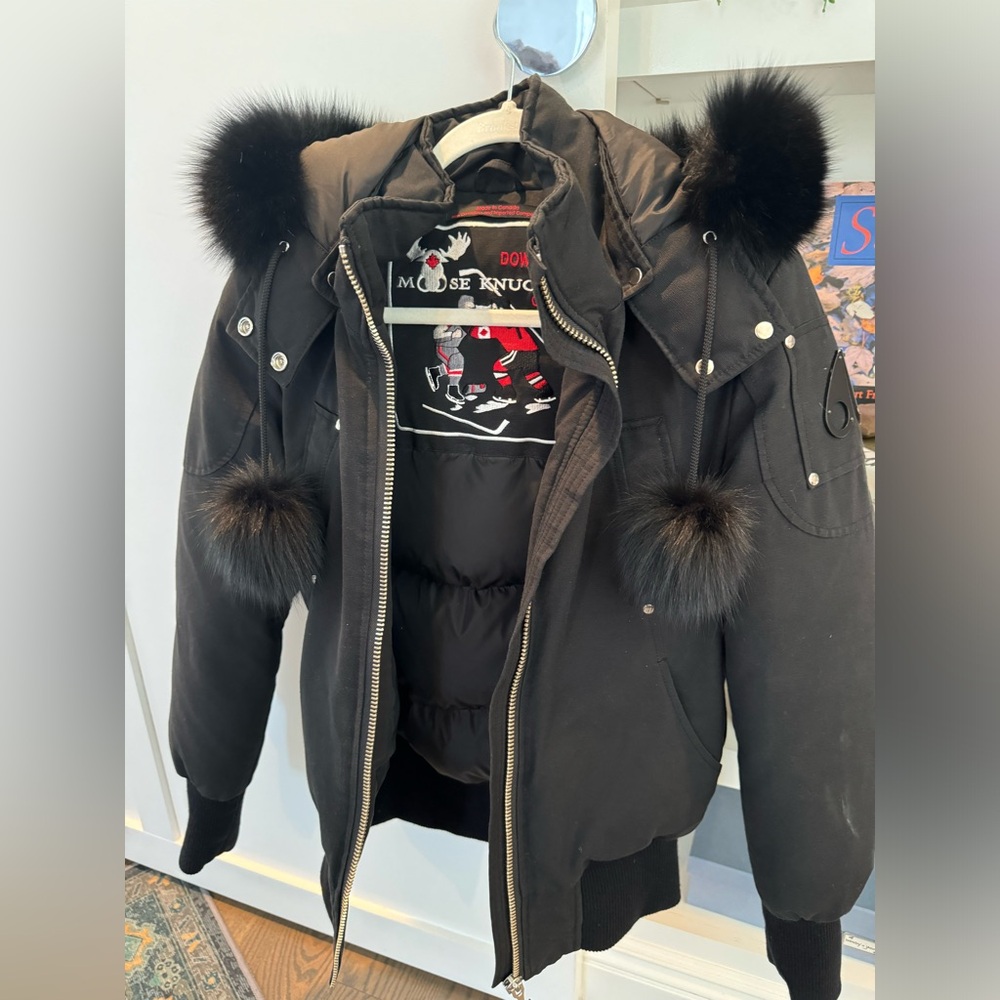 Moose Knuckles,ORIGINAL DEBBIE BOMBER JACKET, Down Filled, with detachable hood